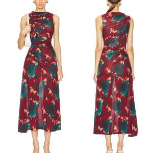 Ulla Johnson Printed Sleeveless Livia Dress w/ Side Ruching (Sz: P or 00/0) $520